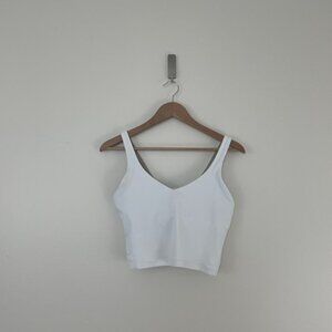 Lululemon Align Cropped Yoga Tank Top in White Size 8